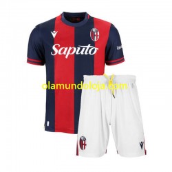 Camisola Bologna Criança Equipamento Primeiro 2024-2025 Manga Curta